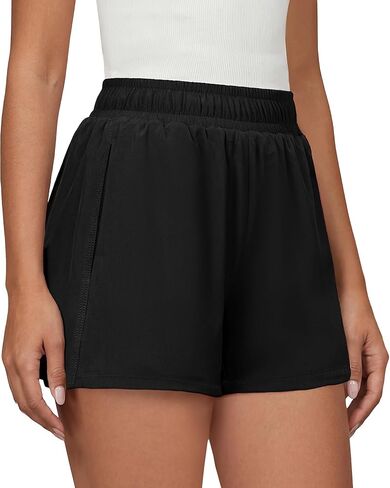 FireSwan Athletic Shorts for Women 2 in 1 High Waisted Quick Dry Running Workout Gym Active with Pockets in Saudi Arabia
