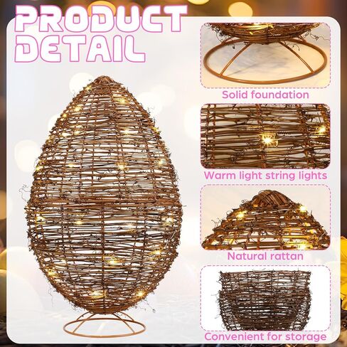 20 Inch Set of 2 Wicker Rattan Pumpkin Stackable Pumpkins Set, Natural Woven Large Pumpkin Balls Stacked Thanksgiving Ball Ornament for Halloween Party Yard Fall Home Porch Decor in Saudi Arabia
