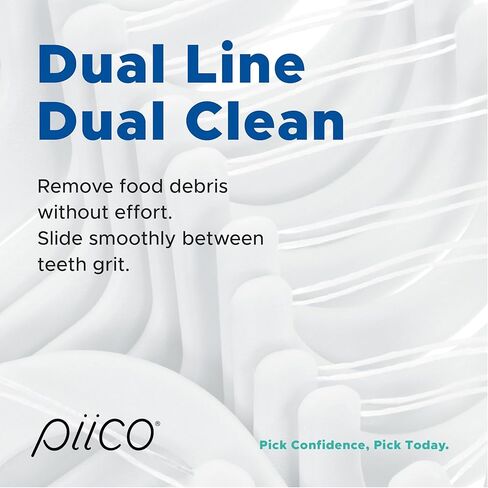 Piico Orthodontic Flosser, Floss Picks Designed for Braces, Unbreakable, Shred-Resistant, Resealable-50 Count in Kuwait