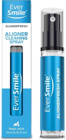 EverSmile AlignerFresh Cleaning Spray for Invisalign and All Clear Aligners and Retainers – On-the-Go Cleaning & Teeth Whitening, Kills Bacteria, Fights Bad Breath – Mint Flavor, 10ml (2 Pack) in Kuwait