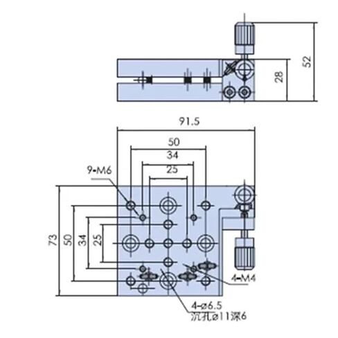 طاولة إمالة يدوية دقيقة PQ250-4L ذات محورين in Saudi Arabia