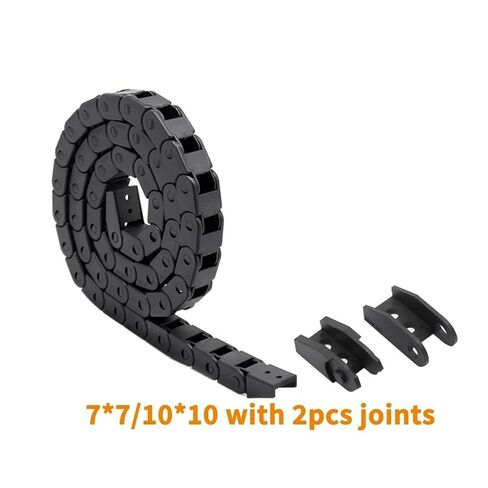 7x7 10x10 10x15 مللي متر L1000mm كابل سلسلة سحب الأسلاك الناقل مع موصلات نهاية لجهاز التوجيه (مع 2 قطعة المفاصل ، 10x10) in Kuwait