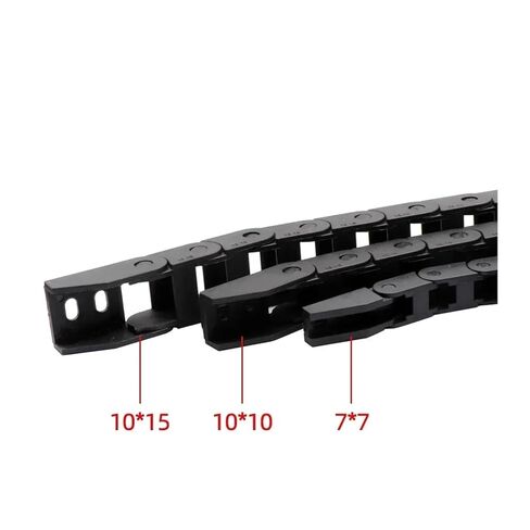 7x7 10x10 10x15 مللي متر L1000mm كابل سلسلة سحب الأسلاك الناقل مع موصلات نهاية لجهاز التوجيه (مع 2 قطعة المفاصل ، 10x10) in Kuwait