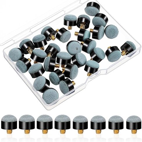 30 قطعة من Grevosea أطراف عصا البلياردو، حلقات نايلون 12/13 مم، استبدال لولبي لعصي البلياردو، نصائح بديلة لعصي البلياردو للسنوكر وإشارات حمامات السباحة in Kuwait