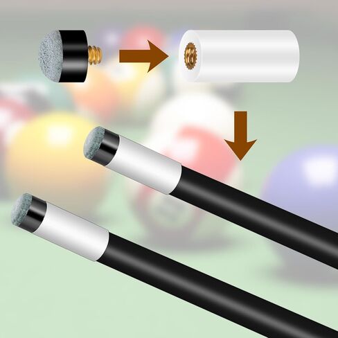 30 قطعة من Grevosea أطراف عصا البلياردو، حلقات نايلون 12/13 مم، استبدال لولبي لعصي البلياردو، نصائح بديلة لعصي البلياردو للسنوكر وإشارات حمامات السباحة in Kuwait