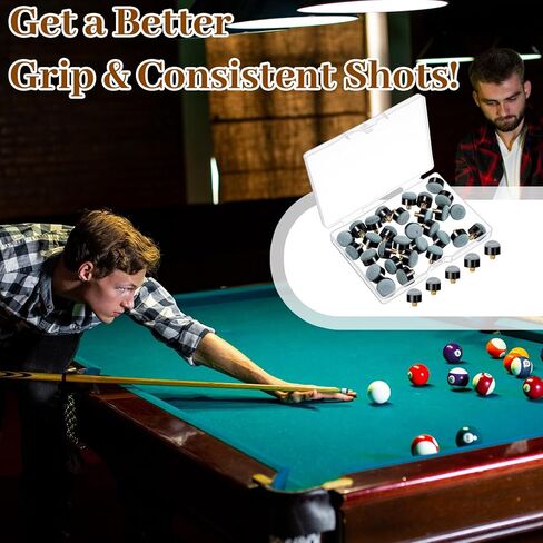 30 قطعة من Grevosea أطراف عصا البلياردو، حلقات نايلون 12/13 مم، استبدال لولبي لعصي البلياردو، نصائح بديلة لعصي البلياردو للسنوكر وإشارات حمامات السباحة in Kuwait