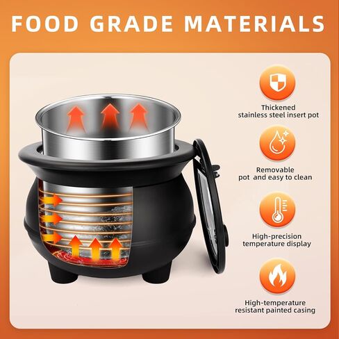 يوانهاو 8 كيو تي. سخان غلاية الحساء الأسود - 120 فولت، 450 واط in Kuwait