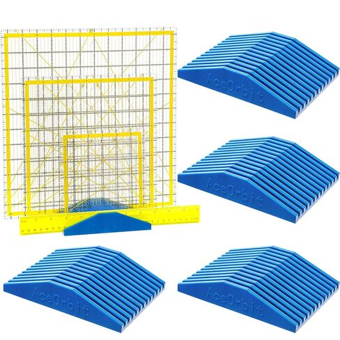 AceOrbit 2 Pcs Storage Rack for Quilting Rulers, 12 Slot Ruler Holder Organizer for Quilting and Sewing, Ideal for Home Office Desk Storage, Blue in Kuwait