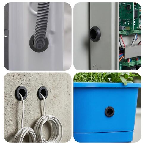 10 Pcs 1/2 Inch Drill Hole Rubber Grommets 3/8 Inch ID Silicone Rubber Top Hat Rubbers Gasket Automotive Firewall Wire Cable Protector Gasket Ring Waterproof Grommet for Wire Firewall Cable Protection in Saudi Arabia