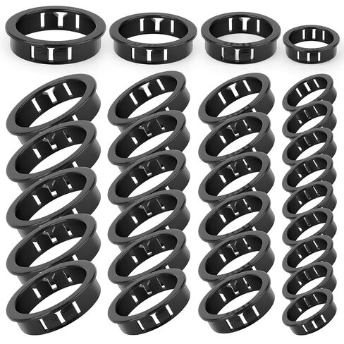 58 قطعة حلقة جلبة كبس سوداء، جلبة سلكية لحماية الكابلات 4 مقاس 1 بوصة، 1/1-2 بوصة، 1/3-4 بوصة، 2 بوصة in Kuwait