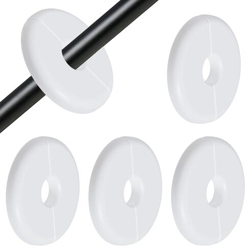 4Pcs Wall Grommets for Cables, Wall Split Flange, Self-Adhesive Water Pipe Walls Hole Decoration, Escutcheon Plate, Cable Pass Through Walls Grommet, White ABS Pipe Covers for Bathroom in Saudi Arabia