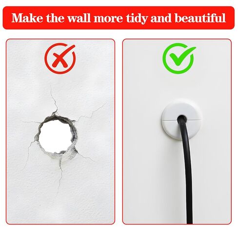 4Pcs Wall Grommets for Cables, Wall Split Flange, Self-Adhesive Water Pipe Walls Hole Decoration, Escutcheon Plate, Cable Pass Through Walls Grommet, White ABS Pipe Covers for Bathroom in Saudi Arabia