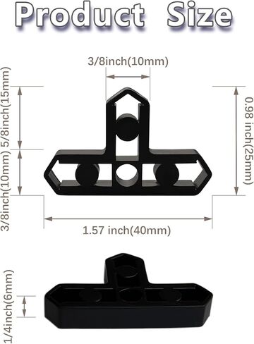 Professional Paving Spacer 100 Pcs 3/8 Inch Plastic Brick Spacers - Heavy Duty Tile Leveling Spacers for Pavers, Concrete Blocks, and Landscaping Projects T shape Clips (Black) in Saudi Arabia