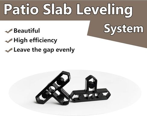 Professional Paving Spacer 100 Pcs 3/8 Inch Plastic Brick Spacers - Heavy Duty Tile Leveling Spacers for Pavers, Concrete Blocks, and Landscaping Projects T shape Clips (Black) in Saudi Arabia