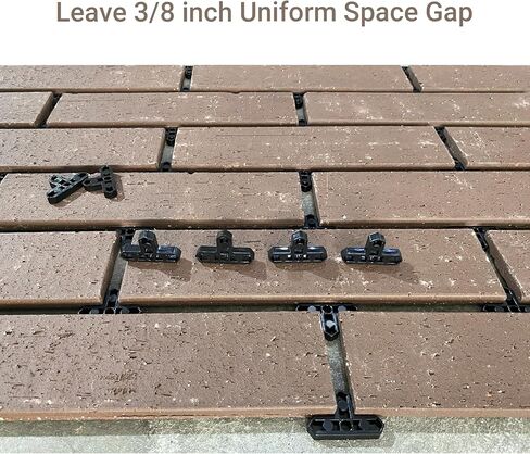 Professional Paving Spacer 100 Pcs 3/8 Inch Plastic Brick Spacers - Heavy Duty Tile Leveling Spacers for Pavers, Concrete Blocks, and Landscaping Projects T shape Clips (Black) in Saudi Arabia