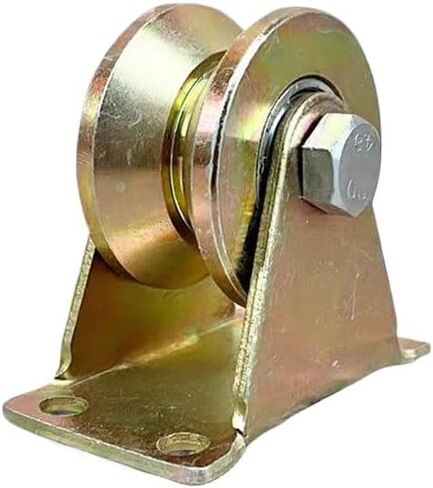 U-Type pulley 2pcs V Groove Wheel 1.2~5in Sliding Gate, with Bracket for Inverted Track, Industrial Machines(4in) in Saudi Arabia