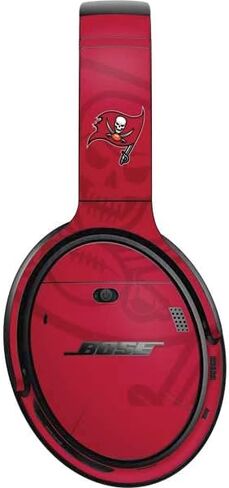 غلاف صوتي من Skinit متوافق مع سماعات الرأس Bose QuietComfort 35 II - تصميم رؤية مزدوجة مرخص رسميًا من NFL Tampa Bay Buccaneers in Saudi Arabia