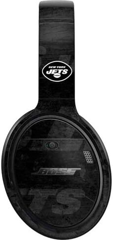 Skinit Decal Audio Skin Compatible with Bose QuietComfort 35 Headphones - Officially Licensed NFL New York Jets Black & White Design in Saudi Arabia