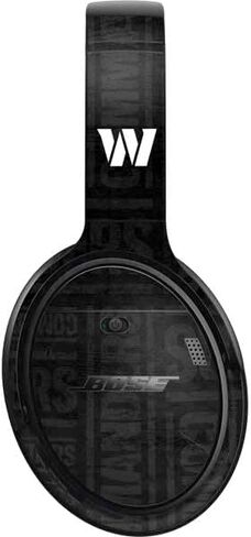 Skinit Decal Audio Skin Compatible with Bose QuietComfort 35 Headphones - Officially Licensed NFL Washington Commanders Black and White Design in Saudi Arabia