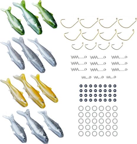 Banjo Minnow Yellow Minnows + Lifelike Lure for All Fish + Durable Material That Catches Fish + Freshwater & Saltwater Fishing Lure + Hooks & Anchors in Saudi Arabia