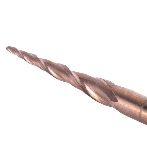Tapered Nose End Mill CNC Router Bits, Antique Brass Plated 2 Flute, R0.5x20.5xD4x50, Tungsten Carbide Material for Cutting, End Milling and Grooving in Saudi Arabia