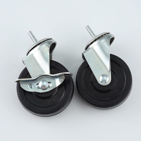 عجلات عجلات أرفف شديدة التحمل مقاس 3 بوصة، عجلات جذعية 1/4 بوصة - 20 خيط لرفوف الأسلاك، مجموعة عجلات أرفف صناعية مكونة من 4 قطع in Kuwait