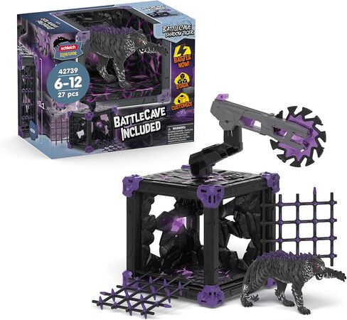 Schleich Eldrador Creatures - Battle Cave with Shadow Tiger Figure and Shooting Weapon Toy Playset - Interactive Cave and Monster Figurine for Boys and Girls - Fantasy Toys for Kids Ages 7+ | 42739 in Saudi Arabia