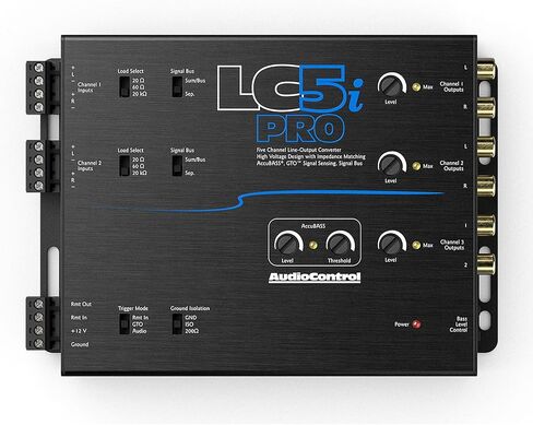 AudioControl LC5iPRO محول خط 5 قنوات مع Accubass مع مجموعة أسلاك نحاسية نقية 8GA OFC in Kuwait