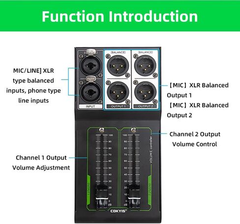وحدة تحكم في مستوى صوت ستيريو سلبي، وحدة تحكم في استوديو ستيريو بمدخلين ومخرجين XLR، التوصيل والتشغيل لمكبرات صوت الاستوديو، صوت منزلي مع واجهات معدنية، رائعة للأداء المباشر in Kuwait