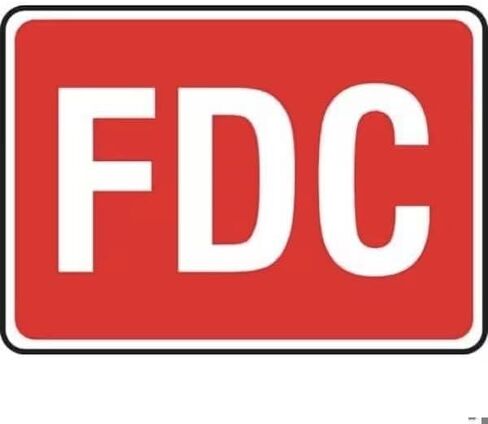FDC REFLECTIVE SIGN FDC WHITE ON RED, Mfr: MEXG537XL-A in Saudi Arabia