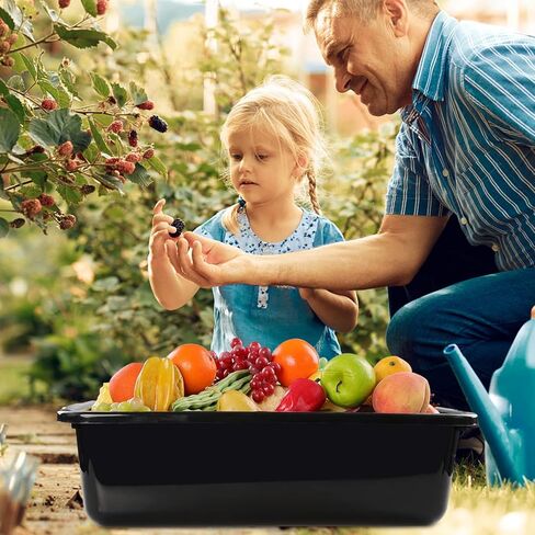 4-Pack Plastic Commercial Bus Box, 32 L Black Large Bus Tub in Kuwait