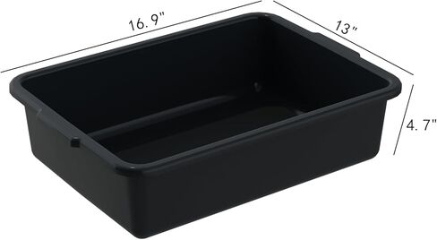 12 عبوة من أحواض الحافلات التجارية، حوض غسيل أطباق المطاعم البلاستيكي سعة 13 لتر، صندوق حافلة الخدمة، أسود in Kuwait