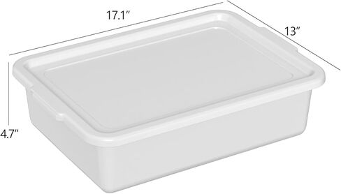15 L Plastic Commercial Bus Box with Lid, 12-Pack Restaurant Dish Tub, Gray in Saudi Arabia