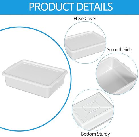 15 L Plastic Commercial Bus Box with Lid, 12-Pack Restaurant Dish Tub, Gray in Saudi Arabia