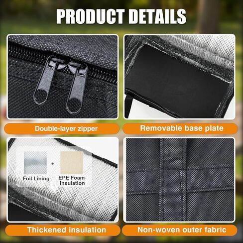 4 عبوات من أكياس توصيل الطعام المعزولة للوجبات الساخنة والباردة، بمقاسات XXXL وXL، أكياس بقالة معزولة قابلة لإعادة الاستخدام مع ألواح قاعدة قابلة للإزالة لتقديم الطعام والبيتزا والسفر والتسوق in Kuwait