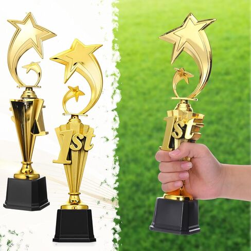 3 Pcs 3rd 2nd 1st Place Trophy, First Place Plastic Trophy Award, Plastic Trophies Award Set for Sports Basketball Soccer Competitions Football Reward Ceremony in Saudi Arabia