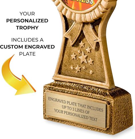 Awards4U 2026 March Funny Basketball Trophy for Tournament Last Place - Customizable Loser Trophies for Worst Bracket -Madness or Badness Award - Personalized Engraving with Gold Plate in Kuwait