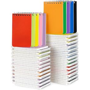 Dynta Pocket Notebook Bulk 60 Packs ، 3 × 5 بوصة من المفكرة الصغيرة ذات الصفحات المبطنة ، و 10 أجهزة دفتر حلزونية ملونة نابضة بالحياة 60sheet/120 صفحة (80GSM) ، وسادات المذكرات للمنزل ، والمدرسة ، والكلية ، والمكتب in Kuwait