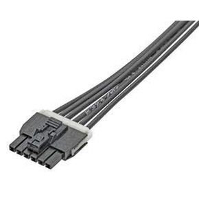 مجموعة كابل Molex/Waldom، 145130-0600، Nano-Fit-to-Nano-Fit Off-The-Shelf (OTS) - صف واحد - طول 75.00 مم - 6 دوائر - أسود (20 قطعة/عناصر) in Kuwait