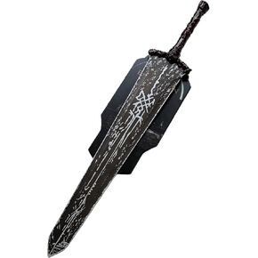 Sword Valley Velsor and Gustave's Simoso with Display Panel - Elegant Carved Ornamental Blade - Stainless Steel Construction | 119cm/46.85" Length | Engraved Symbols | for Wall Display & Collection in Kuwait