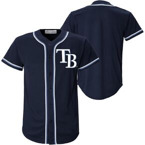 تامبا باي رايز MLB للأطفال الشباب 4-18 لون الفريق الأزرق شعار المنزل المطرز والمخيط أزياء البيسبول جيرسي in Kuwait