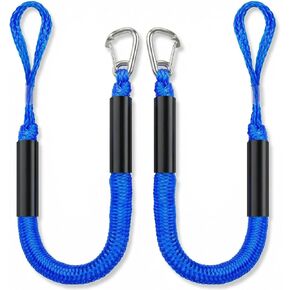 خطوط رصيف بنجي للقوارب، خط إرساء PWC وJet Ski بطول 2 قدم، حبال رسو شديدة التحمل لرسو السفن، عبوة من قطعتين in Kuwait