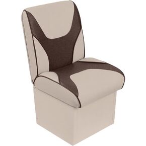 مقعد القارب القفز الفاخر من أوفرتون - إطار بلاستيكي عالي التأثير، فينيل بحري محمي من الأشعة فوق البنفسجية، تخزين تحت المقعد، بقاعدة 8 بوصات in Kuwait