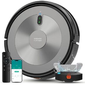 Robot Vacuum and Mop Combo, 5000Pa 3-in-1 Robotic Vacuum Cleaner, Brushless Motor, Tangle-Free Design, Smart App/Alexa Control, Auto Charging & Schedule, ideal for Pet Hair, Hard Floor and Carpet in Saudi Arabia