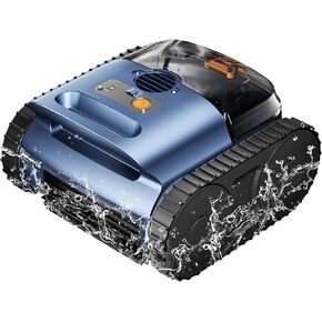 مكنسة حمام سباحة روبوتية لاسلكية مع نظام ملاحة أكثر ذكاءً ومحرك مسار، محركات مزدوجة بدون فرش بقدرة 180 وات، تسلق الجدران والخطوط المائية، وقت تشغيل 150 دقيقة، لحمامات السباحة الداخلية وفوق الأرض بمساحة تصل إلى 2,150 مترًا مربعًا. قدم. in Kuwait