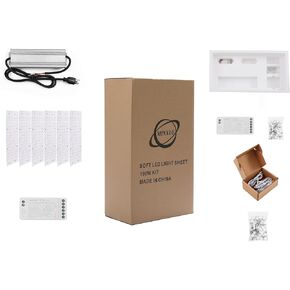 مجموعة 6 قطع من ألواح LED الخلفية للكونترتوب 12W3000K لون أبيض مع محول 100 وات بدون غطاء وحدة التحكم 7.5sqf in Kuwait