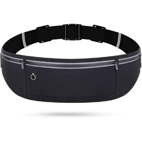 حزمة الخصر للجري للرجال، حقائب فاني بسحاب للتمرين والتنزه سيرًا على الأقدام، حامل للهاتف وحزام المال وإكسسوارات معدات الجري، حقيبة تخزين رياضية خارجية (تناسب الخصر من 24 بوصة إلى 47 بوصة) in Kuwait