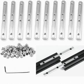 مجموعة دعامة زاوية من الألومنيوم، 10 مجموعات دعامة وصلة خطية مقاس 3.9 بوصة، لسلسلة 2020 6 مم على شكل حرف T in Kuwait