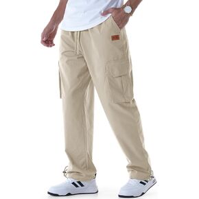 CANGHPGIN رجل السراويل البضائع غير رسمية استرخاء صالح في الهواء الطلق سراويل للتسلق الرجال الرباط القطن ركض Sweatpants مع جيوب in Kuwait