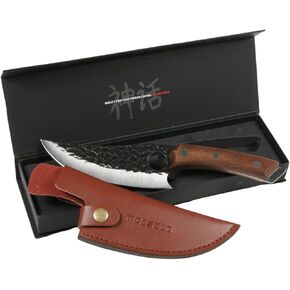 سكين ماتساتو للطهاة مع غمد جلدي فاخر - سكين مطبخ ياباني من الفولاذ للمنزل والطهي، مجموعة هدايا عيد الميلاد للرجال والنساء، هدية مطبخ للطهاة in Kuwait